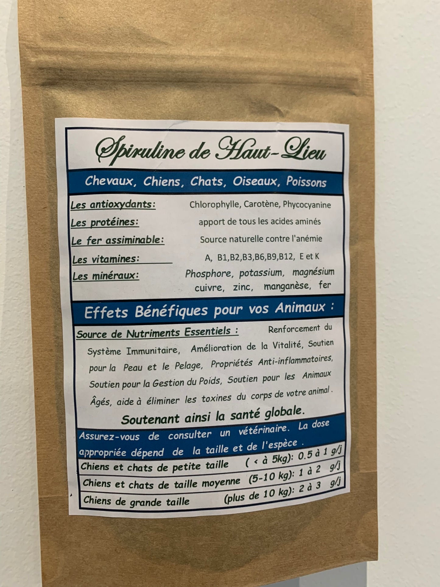 6-Spiruline Pour Nos Animaux